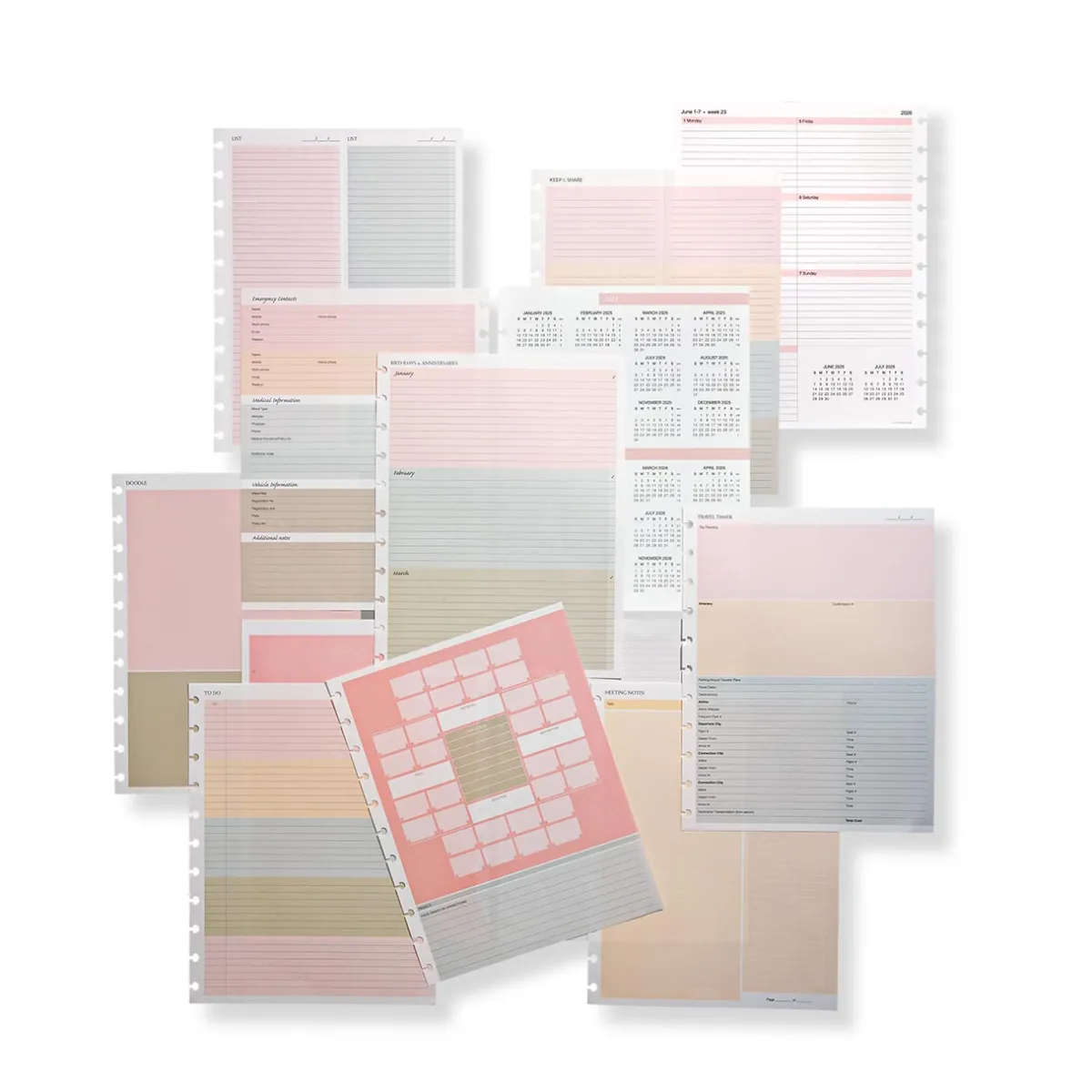 Levenger Junior Refills*2026 Circa Modern smartPlanner Weekly Agenda Refill