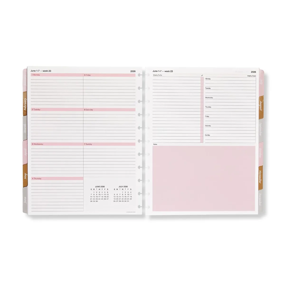 Levenger Junior Refills*2026 Circa Modern smartPlanner Weekly Agenda Refill