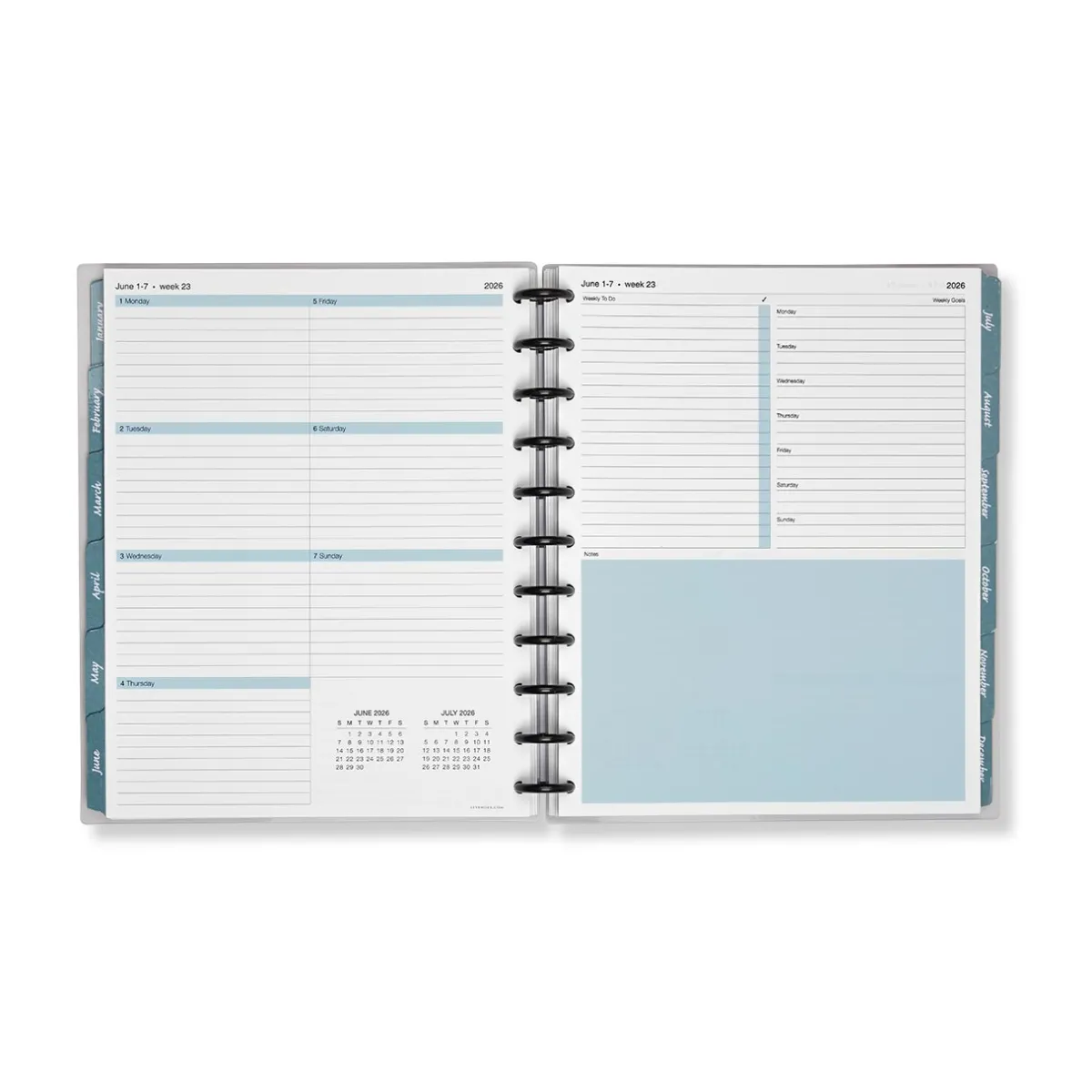 Levenger Letter Notebooks*2026 Circa smartPlanner Weekly Agenda Discbound Notebook