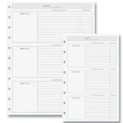 Levenger Junior Refills|Letter Refills*2026 Circa Sunday Start Weekly Agenda Refill, Vertical