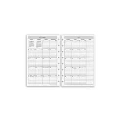 Levenger Junior Refills|Letter Refills*2026-2027 Circa Sunday Start 2-Year Monthly Discbound Agenda Refill