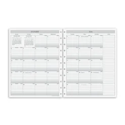 Levenger Junior Refills|Letter Refills*2026-2027 Circa Sunday Start 2-Year Monthly Discbound Agenda Refill