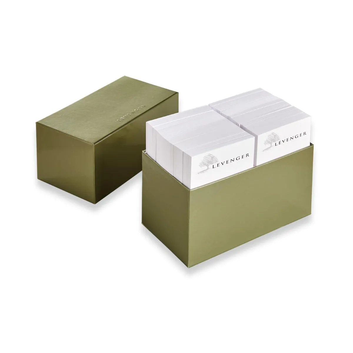 Levenger Premium Index Cards|Premium Personalized Index Cards*500 Corporate 3 x 5 Cards, Vertical Plain