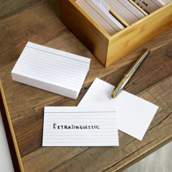 Levenger Premium Index Cards*100 Horizontal Ruled 3 x 5 Cards