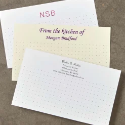 Levenger Premium Index Cards*500 Personalized 3 x 5 Cards, Horizontal Dot Grid