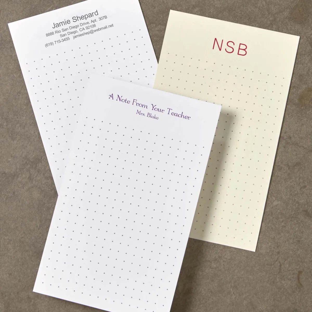 Levenger Premium Index Cards|Premium Personalized Index Cards*500 Personalized 3 x 5 Cards, Vertical Dot Grid