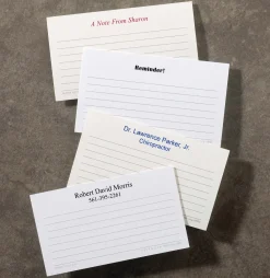 Levenger Premium Index Cards|Premium Personalized Index Cards*250 Personalized Wallet Cards, Horizontal Ruled