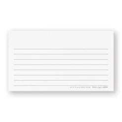 Levenger Premium Index Cards|Premium Personalized Index Cards*250 Personalized Wallet Cards, Horizontal Ruled