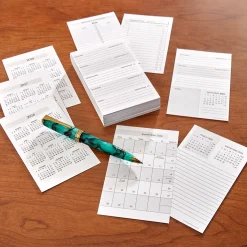 Levenger Desk Pad & Card Planners|Premium Index Cards*2026 Weekly and Monthly 3 x 5 Calendar Cards (set of 76)