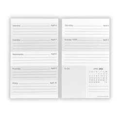 Levenger Desk Pad & Card Planners|Premium Index Cards*2026 Weekly and Monthly 3 x 5 Calendar Cards (set of 76)