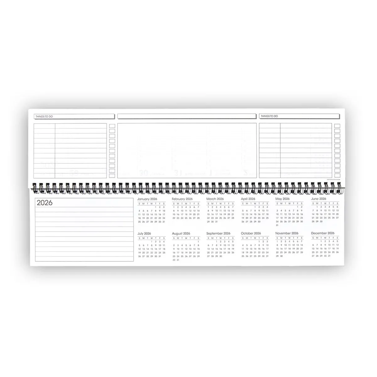 Levenger Planners & Agendas|Desk Pad & Card Planners*2026 Weekly Margin Calendar