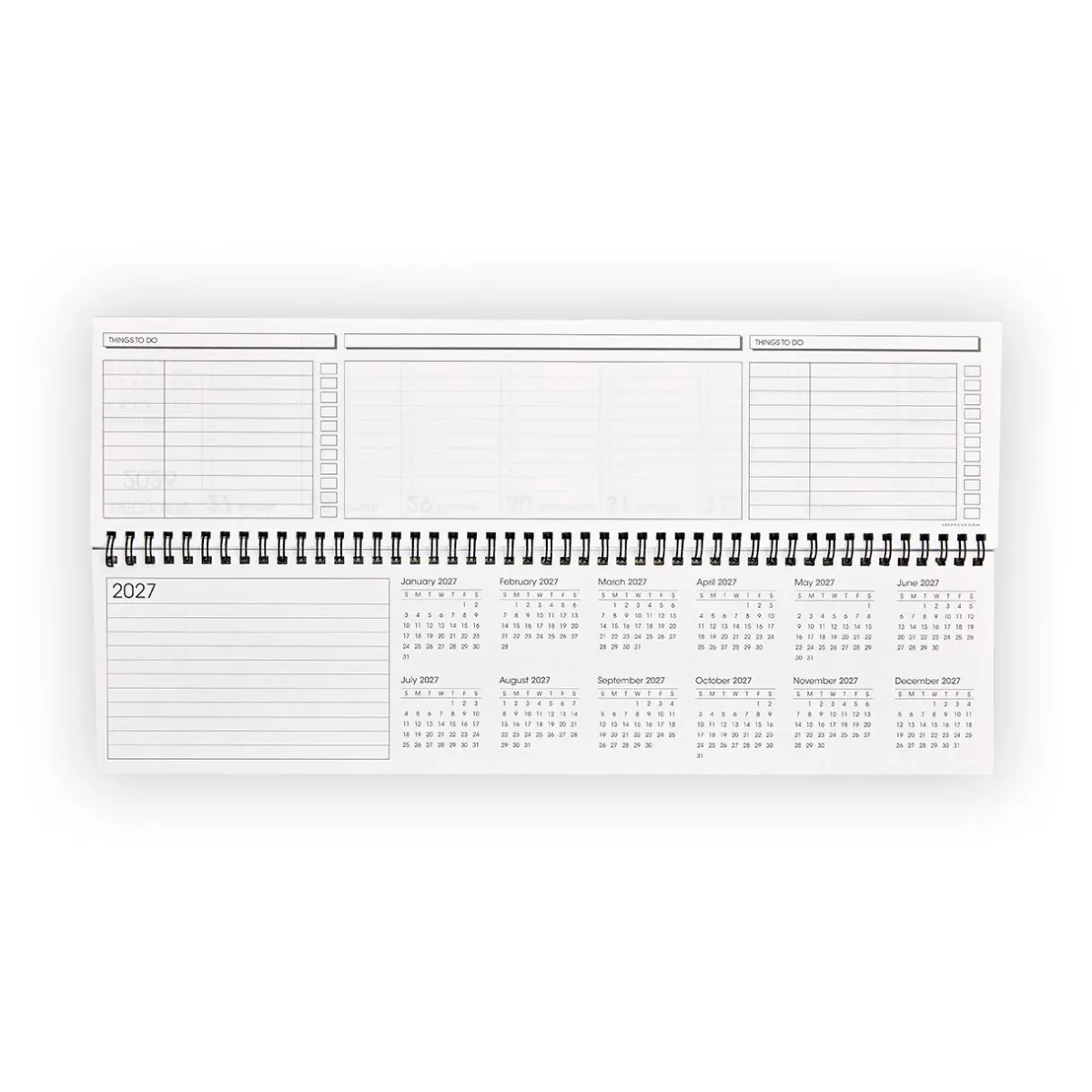 Levenger Planners & Agendas|Desk Pad & Card Planners*2026 Weekly Margin Calendar