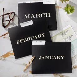Levenger Filing & Folders|Filing & Folders*Avant-Garde Monthly File Folders (set of 12)