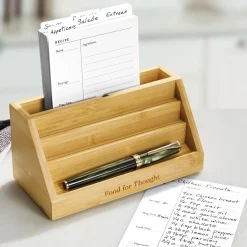 Levenger Index Card Accessories|Pen Cases & Stands*Bamboo Index Card Bleachers with Recipe Cards