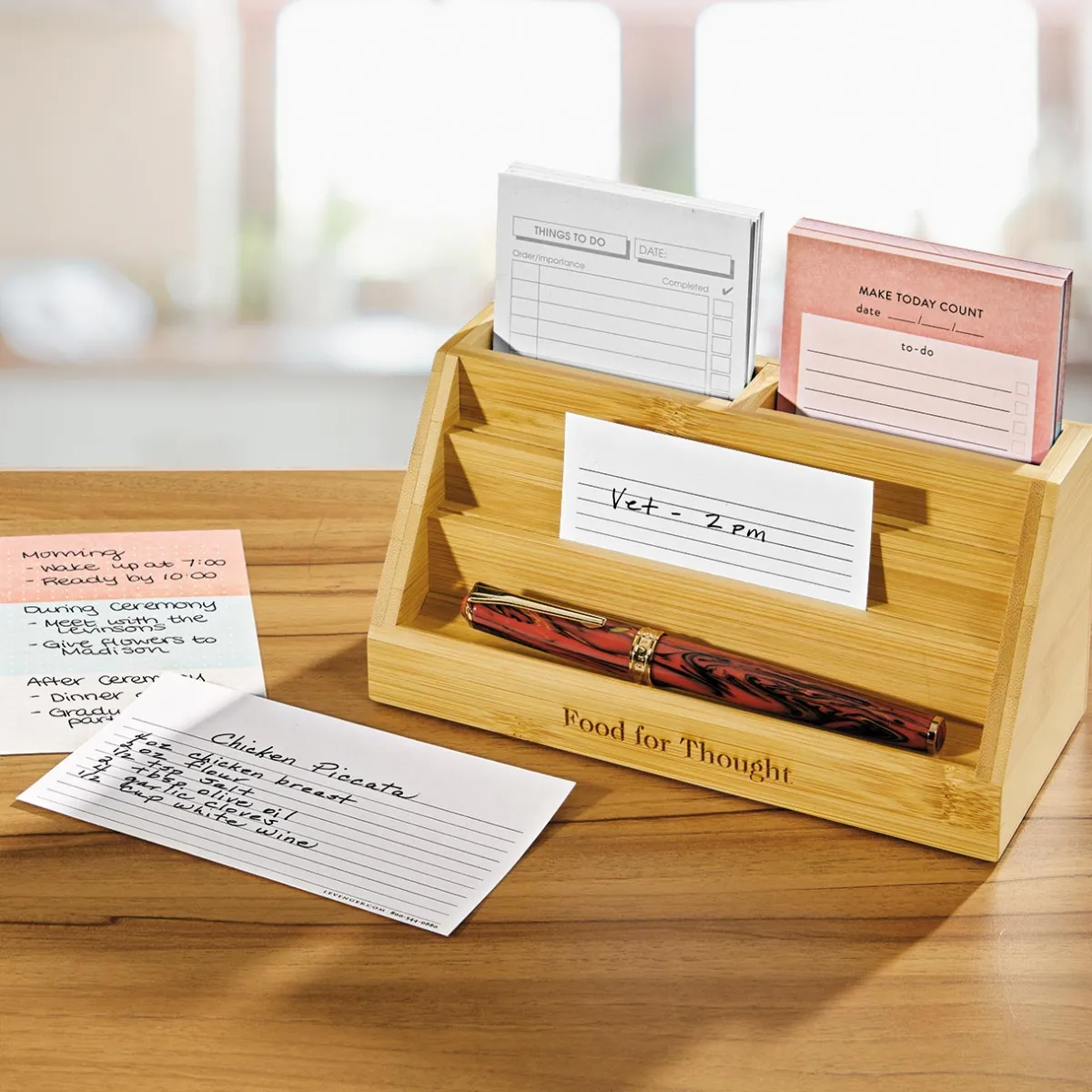 Levenger Index Card Accessories|Workspace Organizers*Bamboo Index Card Bleachers