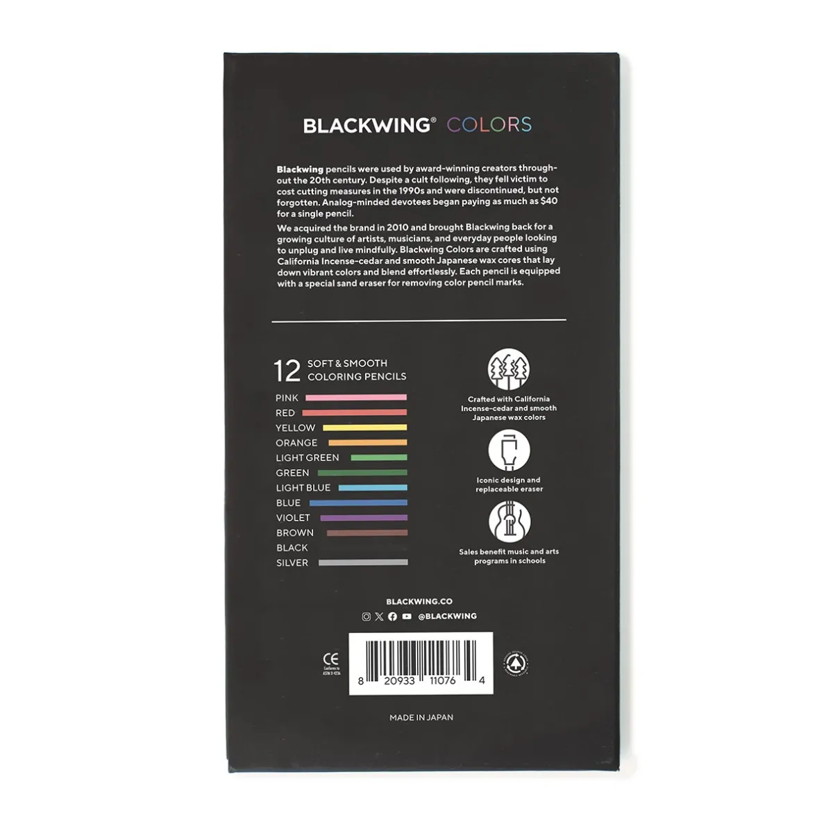 Levenger Pencils|Fine Art Supplies*Blackwing Colors Pencils (set of 12)