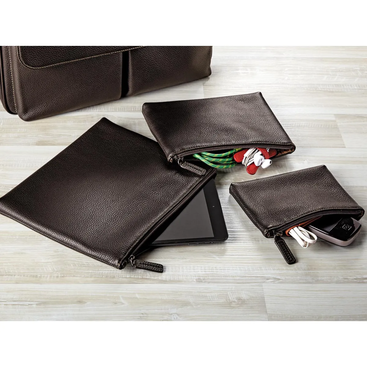 Levenger Tech Cases|Travel Bags & Accessories*Bomber Jacket Carry-All Pouches (set of 3)