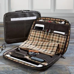 Levenger Tech Cases|Travel Bags & Accessories*Bomber Jacket Charge & Go Travel Folio