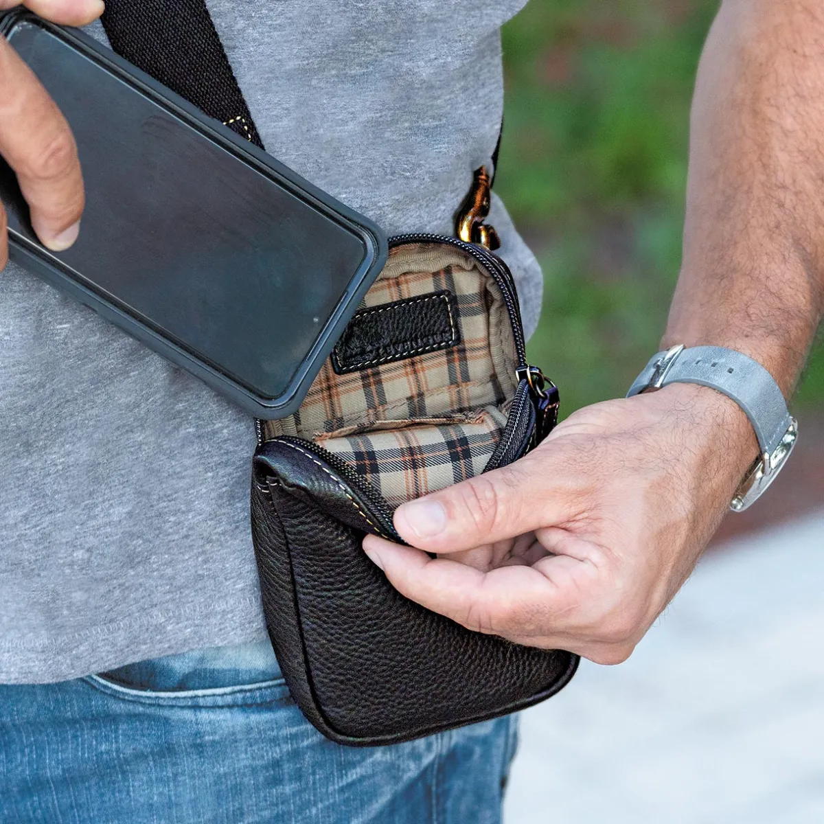 Levenger Phone Cases|Crossbodies*Bomber Jacket Crossbody Phone Sling