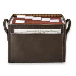 Levenger Filing & Folders|Filing & Folders*Bomber Jacket Desk File Holder with Lid