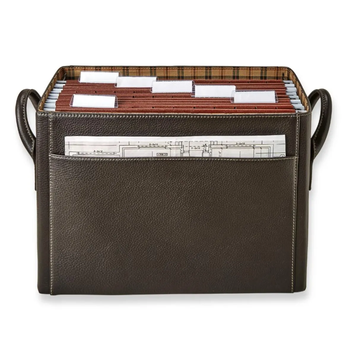 Levenger Filing & Folders|Filing & Folders*Bomber Jacket Desk File Holder with Lid