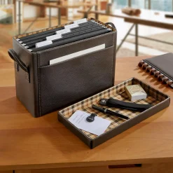 Levenger Filing & Folders|Filing & Folders*Bomber Jacket Desk File Holder with Lid