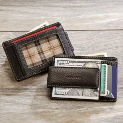 Levenger Wallets & Card Cases*Bomber Jacket RFID Money Clip Card Wallet