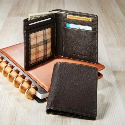 Levenger Wallets & Card Cases*Bomber Jacket Vertical Bi-Fold Wallet