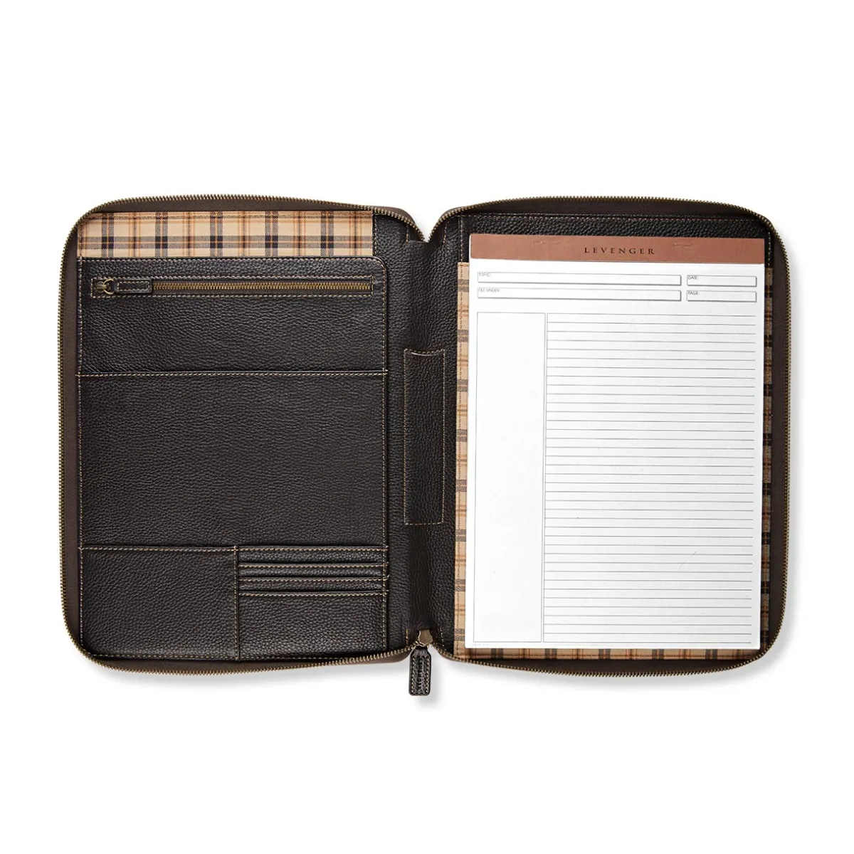 Levenger Padfolios*Bomber Jacket Zip Around Folio