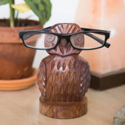 Levenger Eyeglass Cases|Eyeglass Cases*Carved Owl Eyeglass Holder
