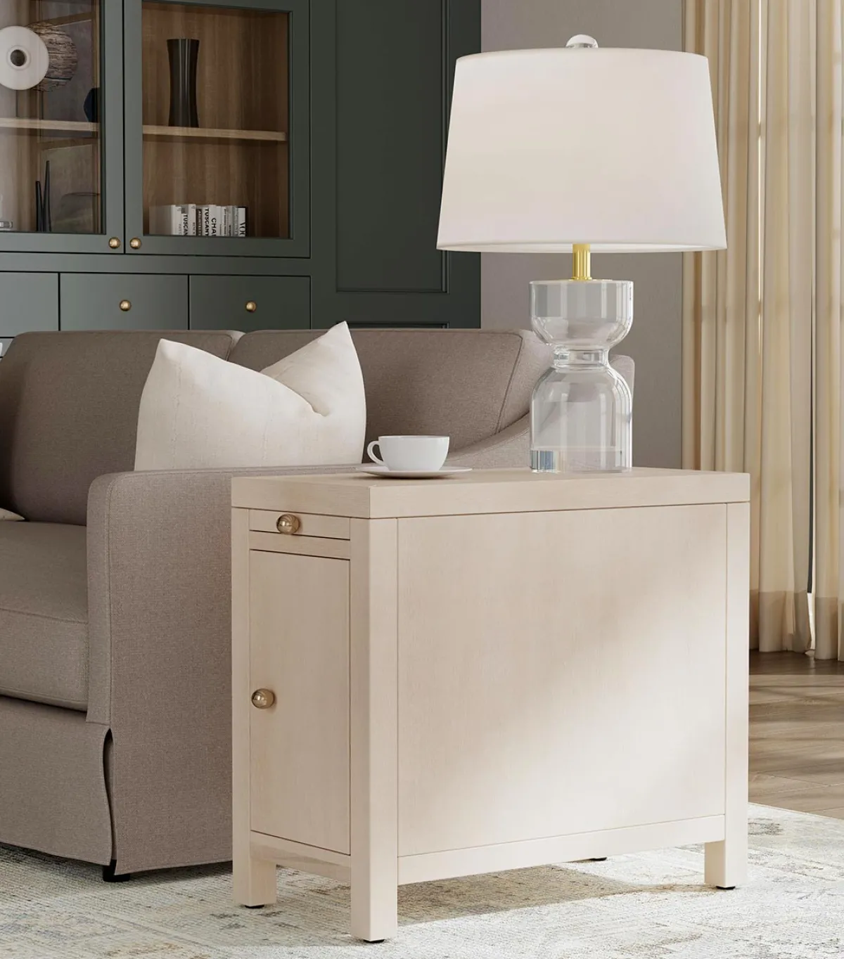 Levenger Tables*Chairside Cupboard End Table