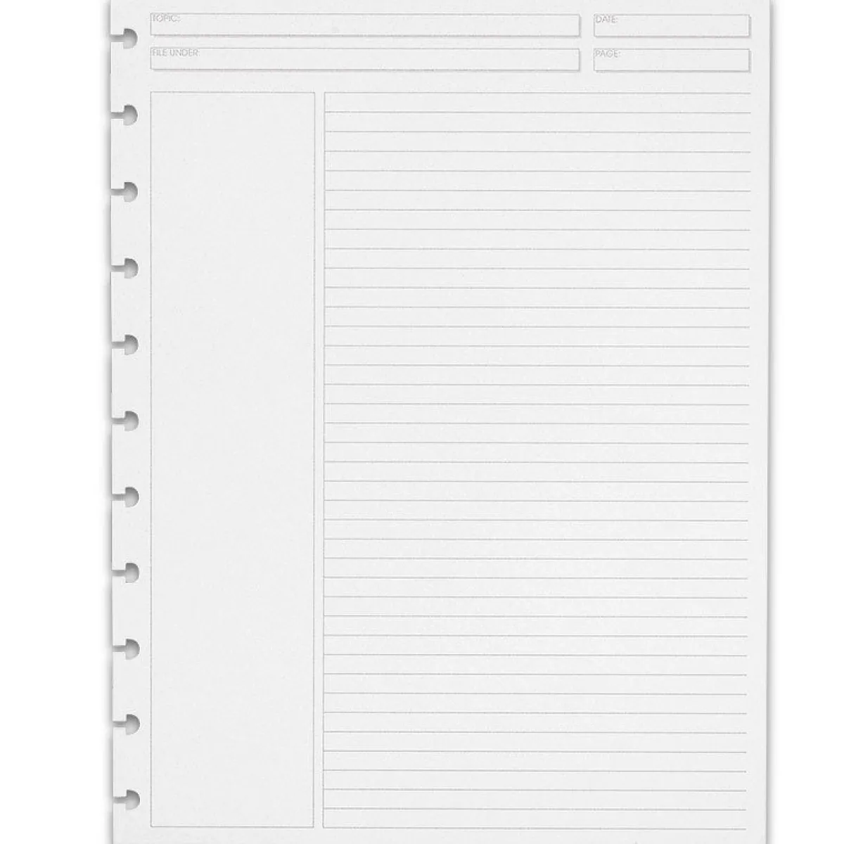 Levenger Junior Refills|Letter Refills*Circa Annotation Ruled Double-Header Refill (100 sheets)
