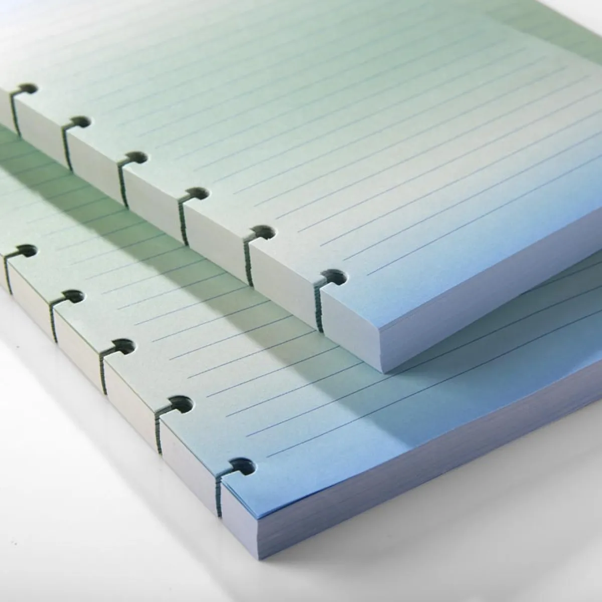 Levenger Junior Refills|Letter Refills*Circa Blue Ombre Gradient Full-Page Ruled Discbound Refill (100 sheets)