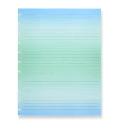 Levenger Junior Refills|Letter Refills*Circa Blue Ombre Gradient Full-Page Ruled Discbound Refill (100 sheets)