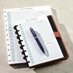 Levenger Junior Refills|Letter Refills*Circa By-The-Hour Daily Scheduler Refill (100 Sheets)