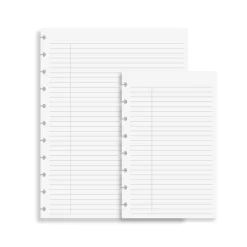 Levenger Junior Refills|Letter Refills*Circa College Ruled without Title Box Discbound Refill (100 sheets)