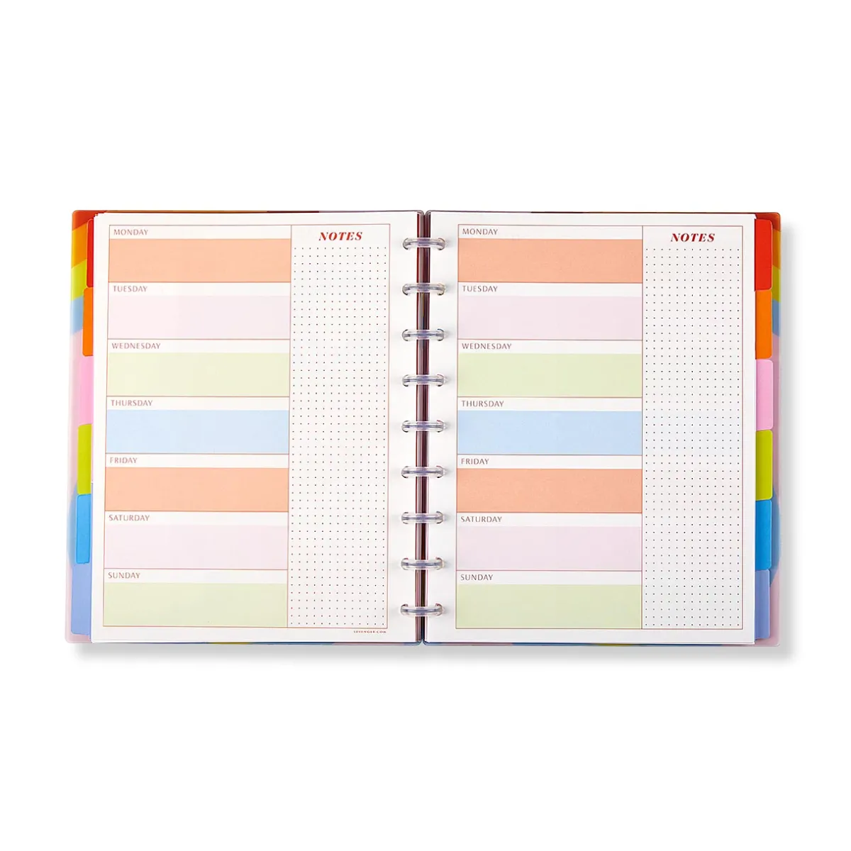 Levenger Midway Notebooks*Circa Colorfull Weekly/Monthly Undated Agenda Notebook