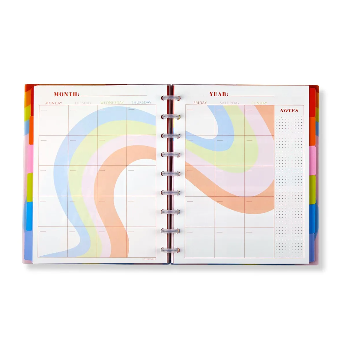 Levenger Midway Notebooks*Circa Colorfull Weekly/Monthly Undated Agenda Notebook