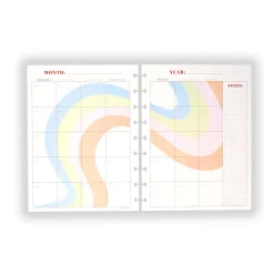 Levenger Midway Refills*Circa Colorfull Weekly/Monthly Undated Agenda Refill (40 sheets)