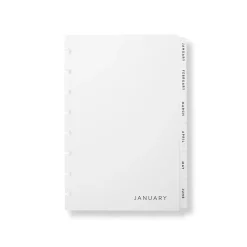 Levenger Junior Refills|Letter Refills*Circa Contemporary Monthly Tab Dividers (set of 12)
