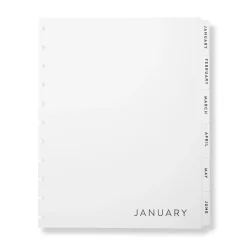 Levenger Junior Refills|Letter Refills*Circa Contemporary Monthly Tab Dividers (set of 12)