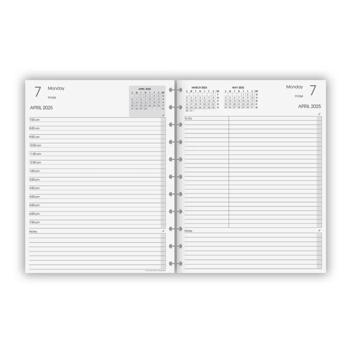 Levenger Compact Refills|Junior Refills*Circa Daily Agenda Refill