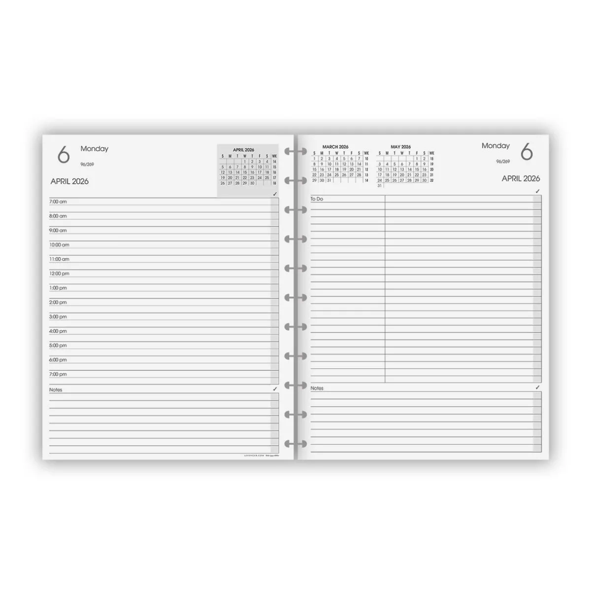 Levenger Compact Refills|Junior Refills*Circa Daily Agenda Refill