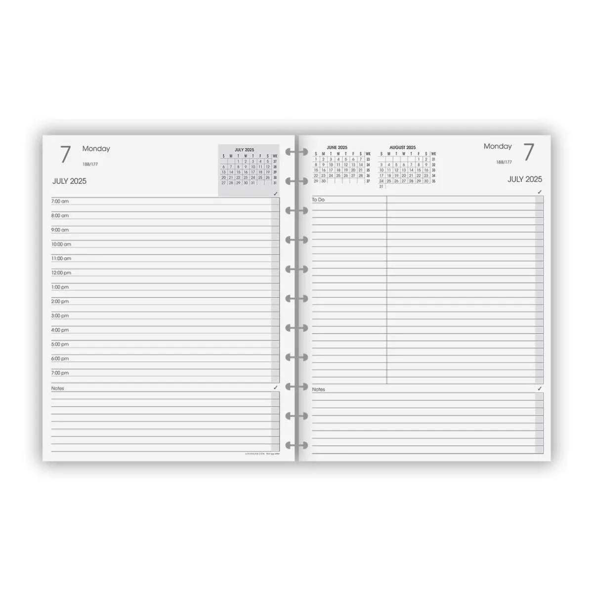 Levenger Compact Refills|Junior Refills*Circa Daily Agenda Refill