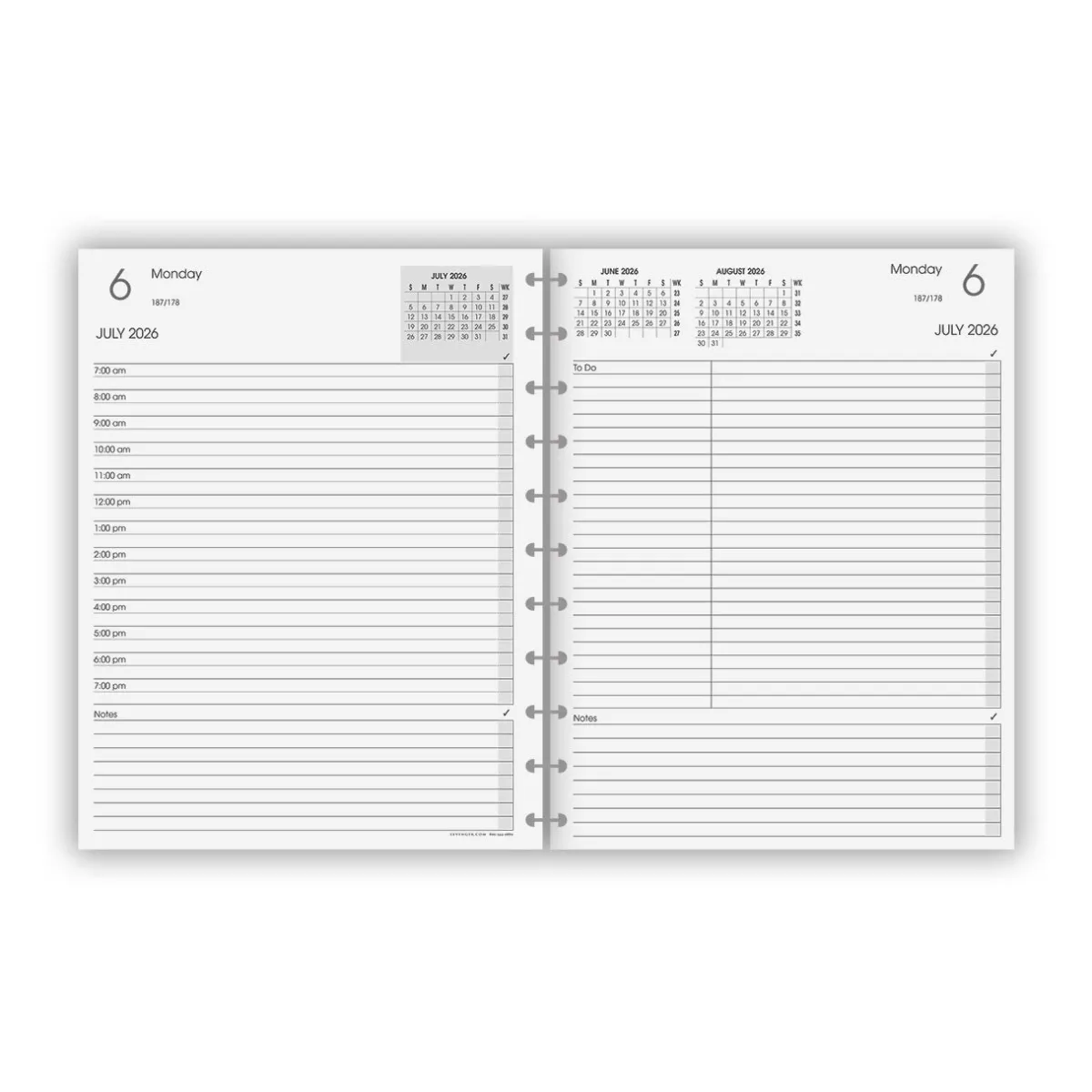 Levenger Compact Refills|Junior Refills*Circa Daily Agenda Refill