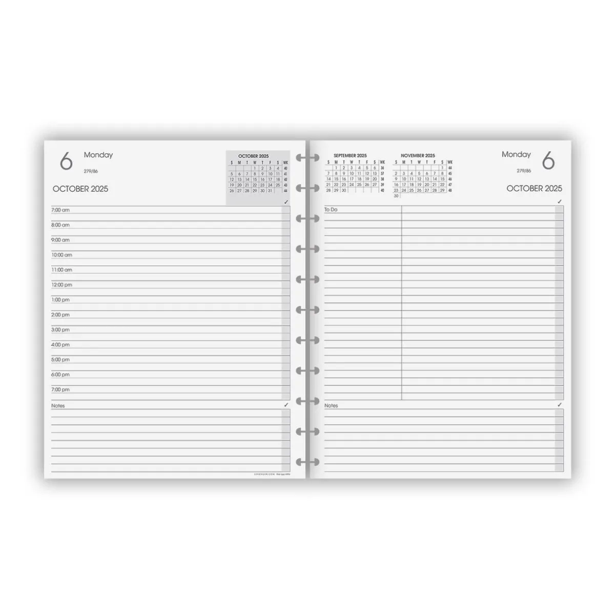 Levenger Compact Refills|Junior Refills*Circa Daily Agenda Refill