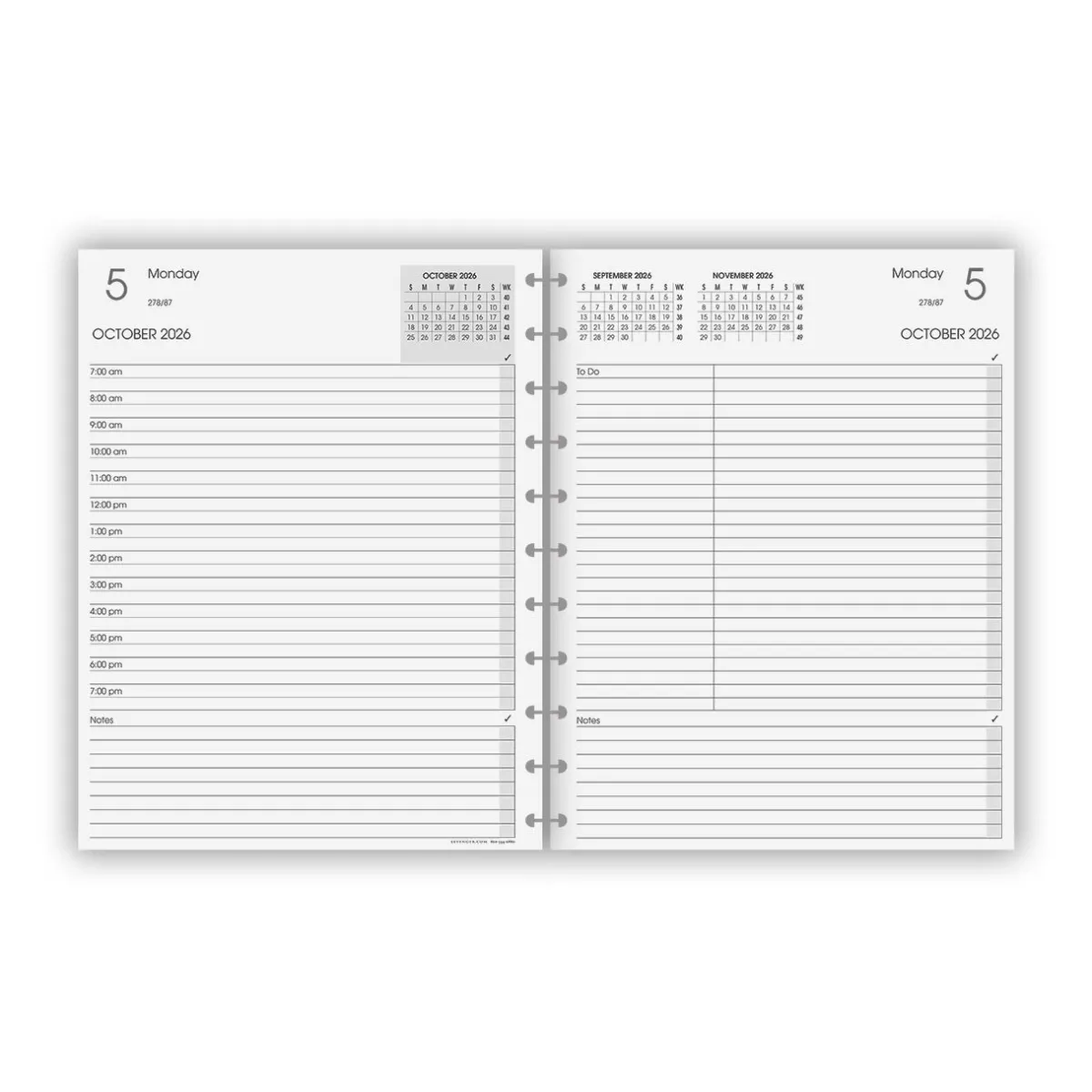 Levenger Compact Refills|Junior Refills*Circa Daily Agenda Refill
