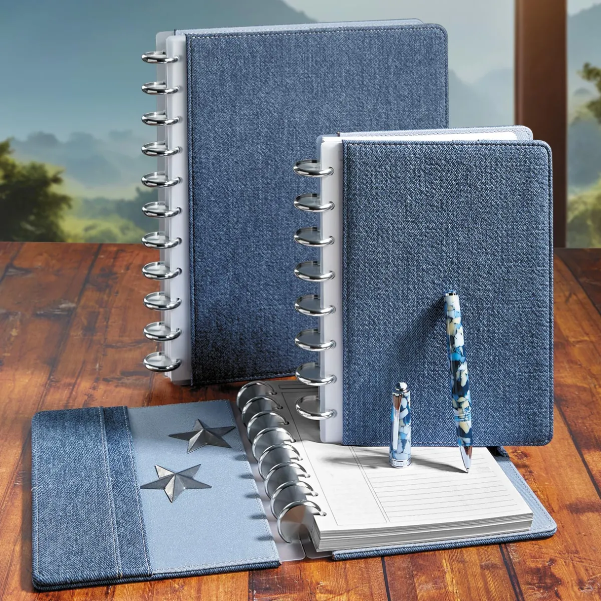 Levenger Letter Notebooks*Circa Denim Discbound Notebook