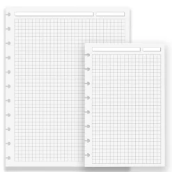 Levenger Junior Refills|Letter Refills*Circa Full-Page Grid Discbound Refill (100 sheets)