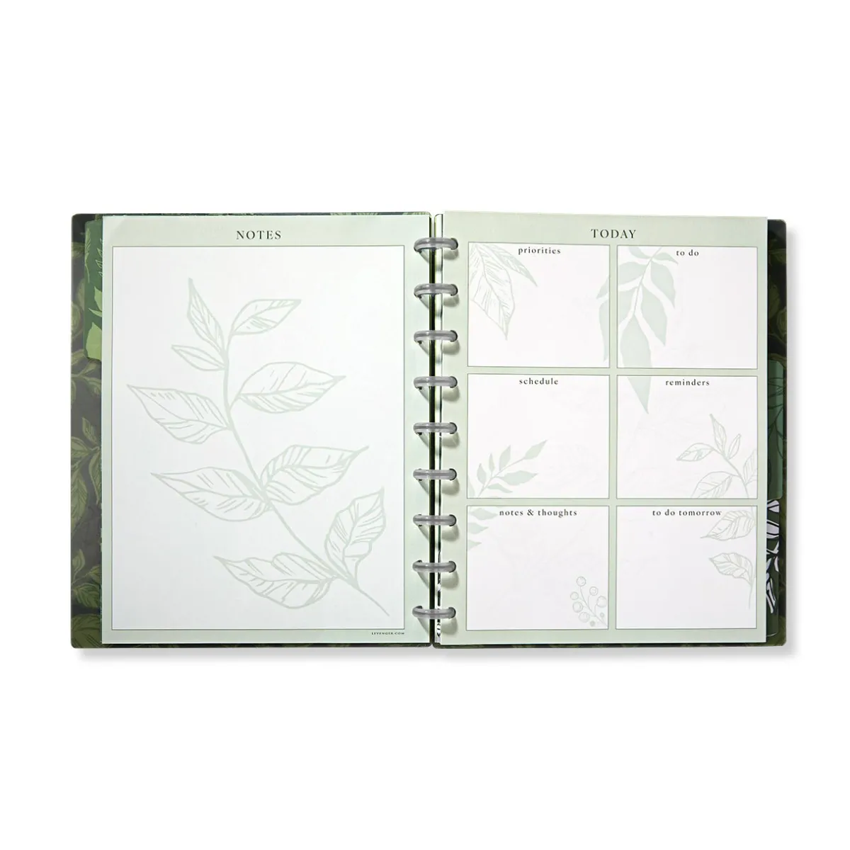 Levenger Midway Notebooks*Circa Greenleaves Daily Planner Discbound Notebook